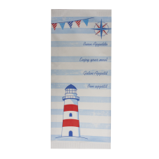 Pachet suport tacâmuri din hartie de tip plic 11x25cm cu decor Farul de mare 125buc. MN012419