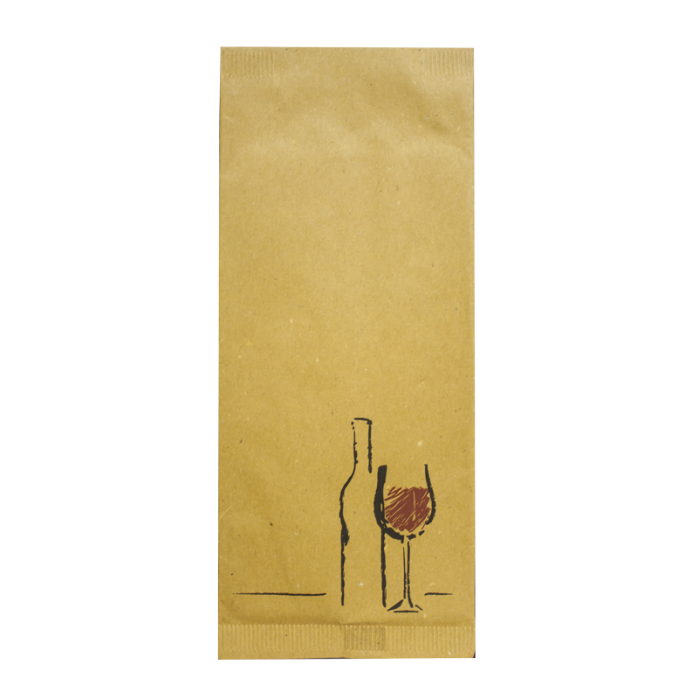 Pachet suport tacâmuri din hartie de tip plic 11x25cm cu decor VIN 125buc. MN012401