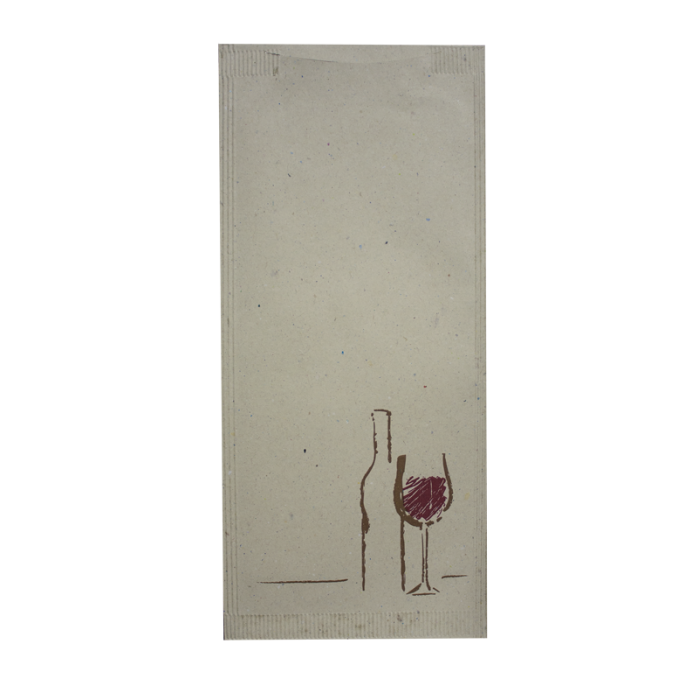 Pachet suport tacâmuri din hartie de tip plic 11x25cm culoare crem set 125buc. MN012415