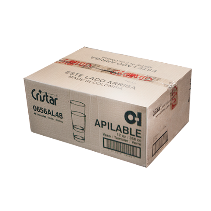 Set 48 pahare sticla suprapozabile Cristar STACKABLE 360ml MN011208