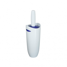 Perie WC cu suport plastic, alb mov RAKI 10xh35cm