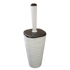 Perie WC cu suport bej plastic RAKI WELLE 11,2x11,2xh35,2cm
