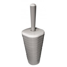 Perie WC cu suport gri plastic RAKI WELLE 11,2x11,2xh35,2cm