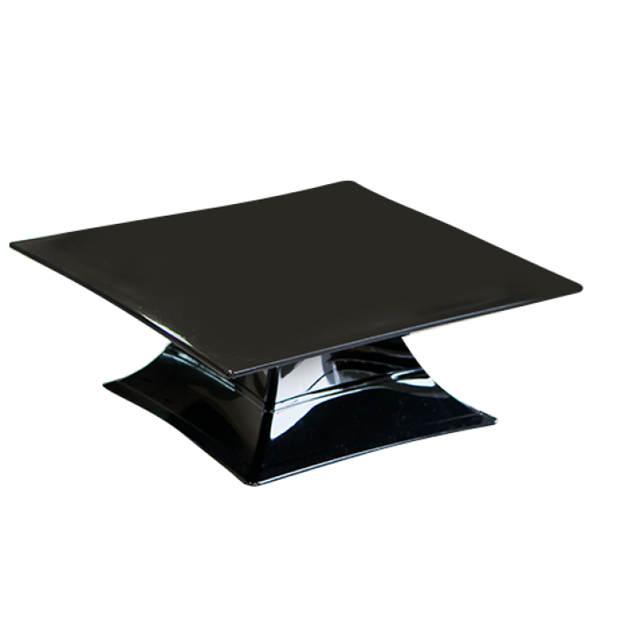 Platou cu suport prezentare RAKI, 30x30xh10cm, policarbonat, negru