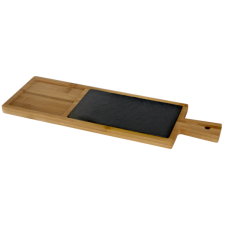 Set Platou prezentare si servire RAKI 40x13x1,5cm bambus cu placa ardezie