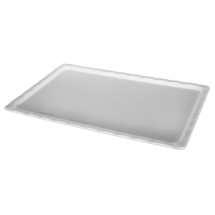 Platou dreptunghiular policarbonat RAKI, 30x20xh2cm, pentru desert, alb
