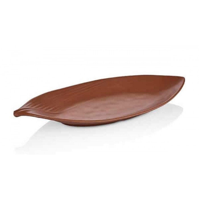 Platou servire, prezentare RAKI TERRA LEAF, 36,5x15,5xh4,6cm, frunza, cappuccino