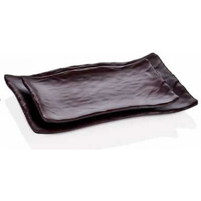 Platou melamina dreptunghiular RAKI TERRA, 34,1x23,6xh3,3cm, maro