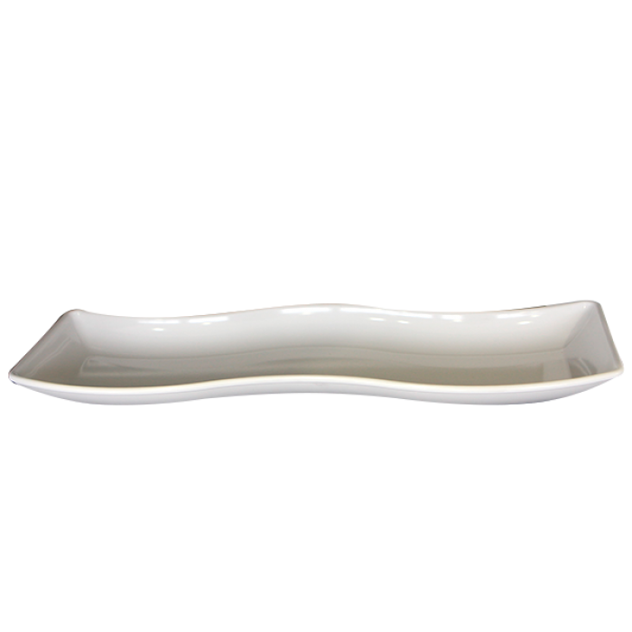 Platou melamina ondulat RAKI, 60x18xh4cm, alb