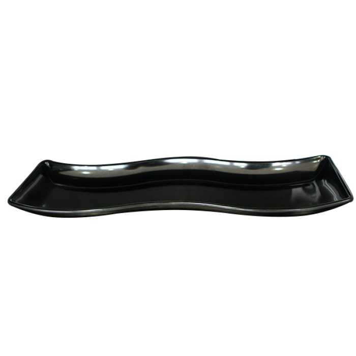 Platou melamina ondulat RAKI, 60x18xh4cm, negru