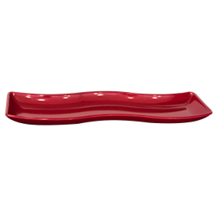 Platou melamina ondulat RAKI, 60x18xh4cm, rosu