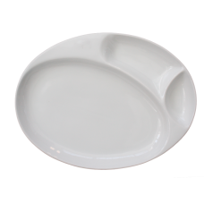 Platou oval din portelan cu 3 compartimente 37cm