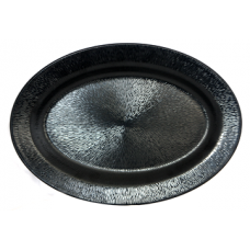 Platou oval melamina RAKI NOVA, 66x44xh4,9cm, negru