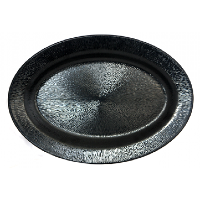Platou oval melamina RAKI NOVA, 66x44xh4,9cm, negru