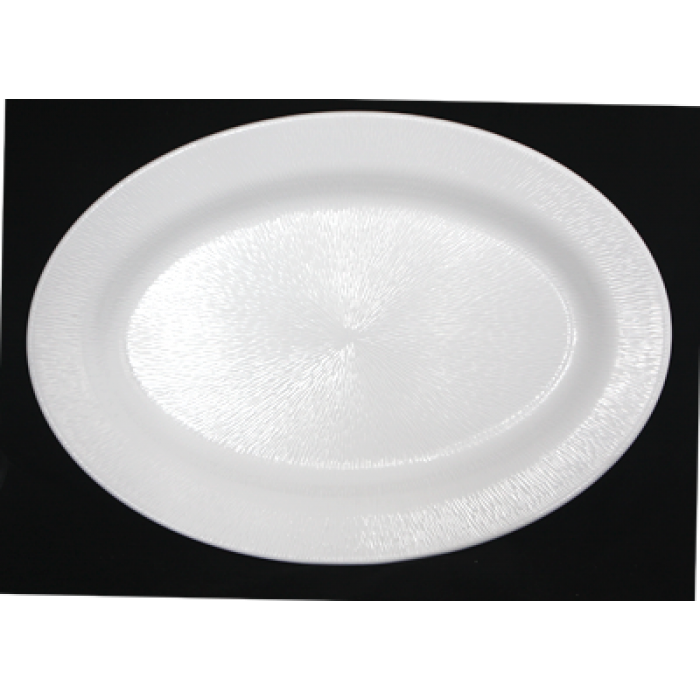 Platou oval melamina RAKI NOVA, 66x44xh4,9cm, alb