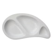 Platou picatura din portelan cu 3 compartimente 35cm