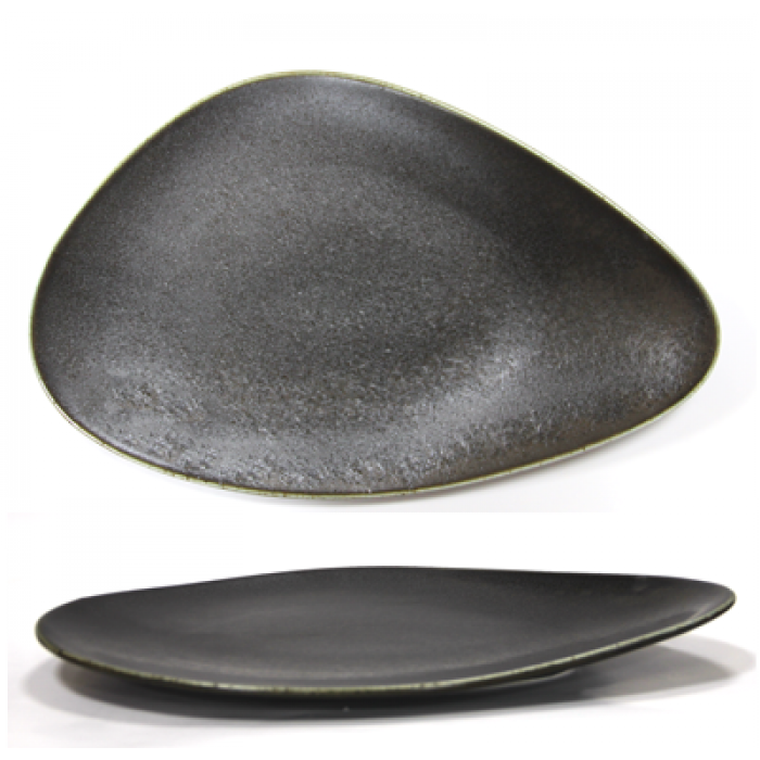Platou portelan ANTIQUE BLACK triunghi 30cm MN0156102