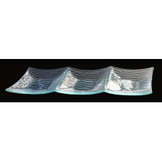 Platou RAKI dreptunghiulara cu 3 compartimente 12x39cm alb MN0103189