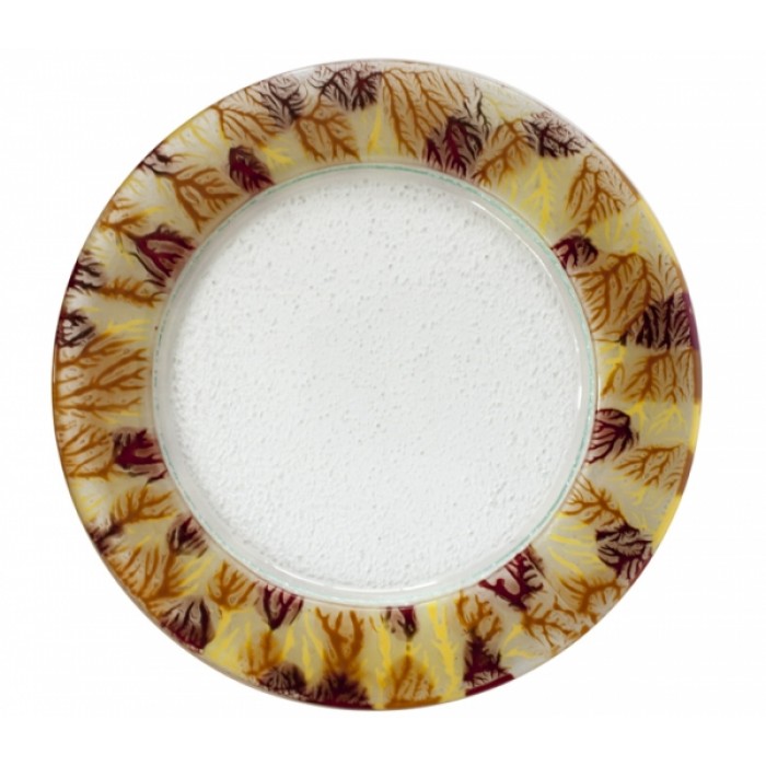 Platou rotund RAKI pentru servit 32cm CORAL RIM RED MN0103237