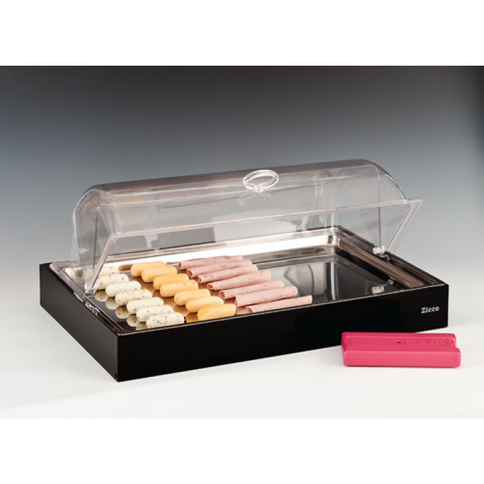 Display racitor dreptunghiular RAKI, 45x30cm, cu capac roll top