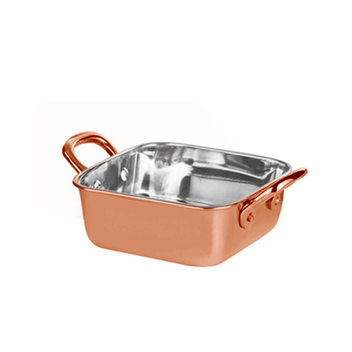 Roaster CULINARO, 11,5x11,5xh4,7cm, 400ml, inox cu strat cupru
