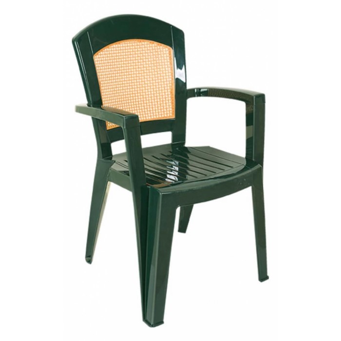 Scaun gradina AFRODIT cu brate culoare verde