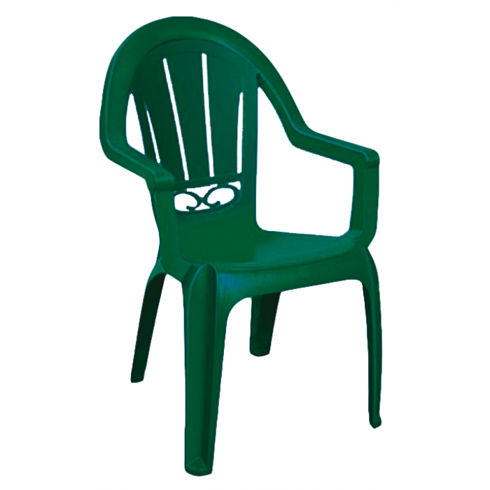 Scaun gradina cu brate MILAS culoare verde