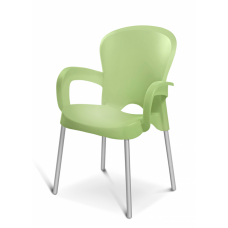 Scaun cu brate PLATIN aluminiu cu plastic MN0150173 culori verde,albastru