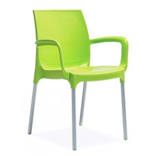 Scaun cu brate SUNSET aluminiu cu plastic D58xH82xW55xSH46cm MN0142317 culoare verde