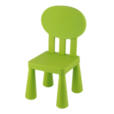 Scaun copii RAKI MAMONT 30x30xh67cm cu spatar rotund, verde