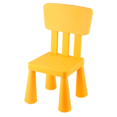 Scaun copii RAKI MAMONT 30x30xh67cm cu spatar patrat, galben