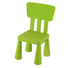 Scaun copii RAKI MAMONT 30x30xh67cm cu spatar patrat, verde