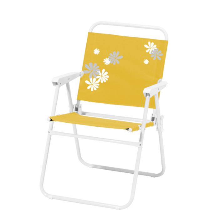 Scaun din aluminium pliant FLOWER 6 MN019588 culoare galbena