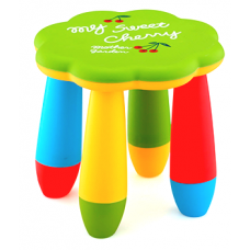 Scaun pentru copii RAKI FLOARE 28xh26cm verde