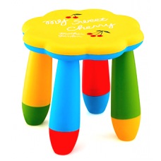 Scaun pentru copii RAKI FLOARE 28xh26cm galben