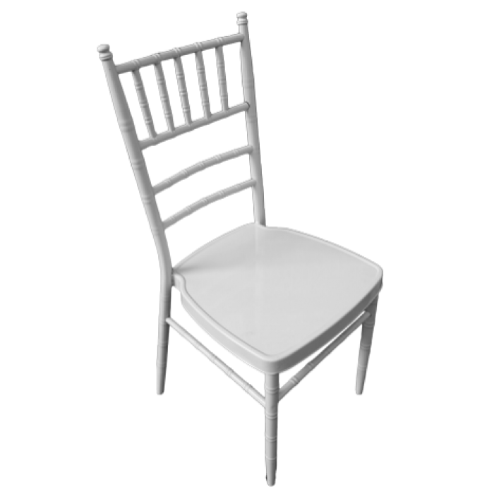 Scaun metalic alb RAKI pentru evenimente, catering 39x41x92cm