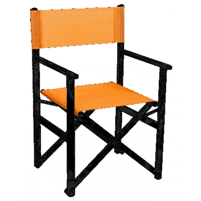 Scaun Regizor pliant RAKI CAJUEIERO, 58x100x115cm, cadru aluminiu si panza orange