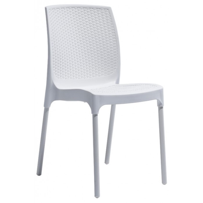 Scaun gradina,terasa SUNSET RATTAN din poli-ratan culoare alba