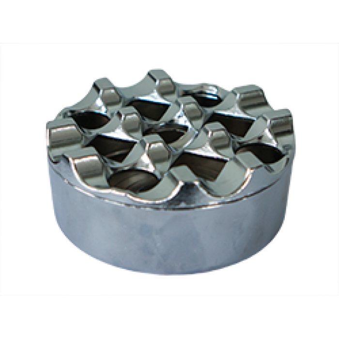 Scrumiera antivant metalica rotunda RAKI crom