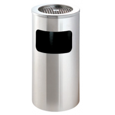 RAKI Cos gunoi exterior cu scrumiera 30xh65cm 45l crom