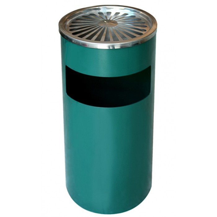 Scrumiera exterioara cu cos gunoi 25xh61cm verde MN014467