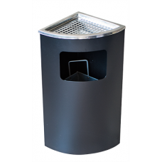 Scrumiera exterioare colt culoare neagra 25x25xh62 MN0125104