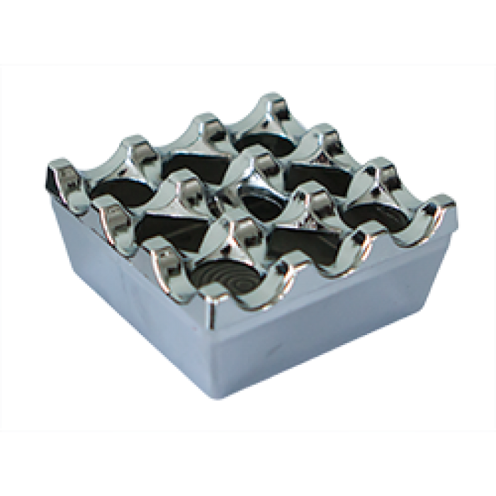 Scrumiera antivant metalica patrat RAKI finisaj crom