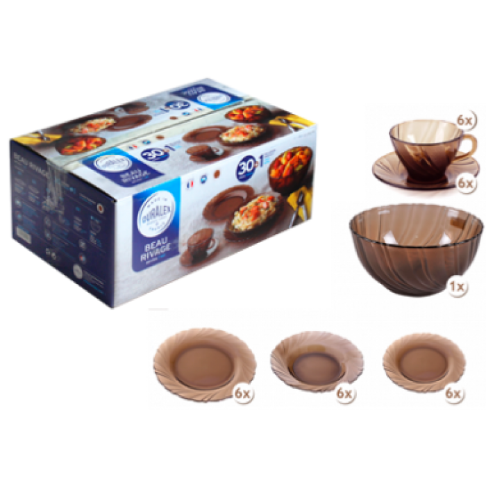 Serviciu de masa DURALEX seria BEAU RIVAGE CREOLE 30 piese MN010229