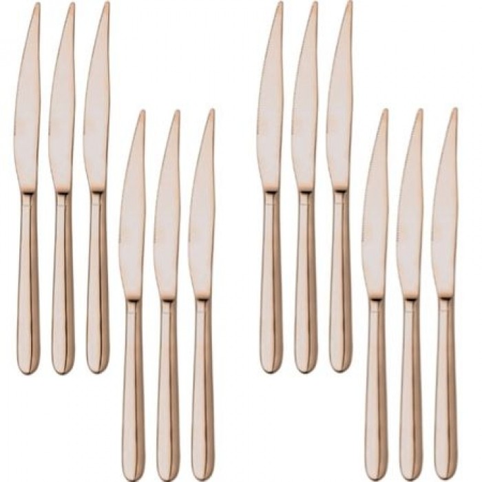 Set 12 cutite otel inoxidabil 18, 10 INOXRIV NOVECENTO PINK GOLD MN0118232-3