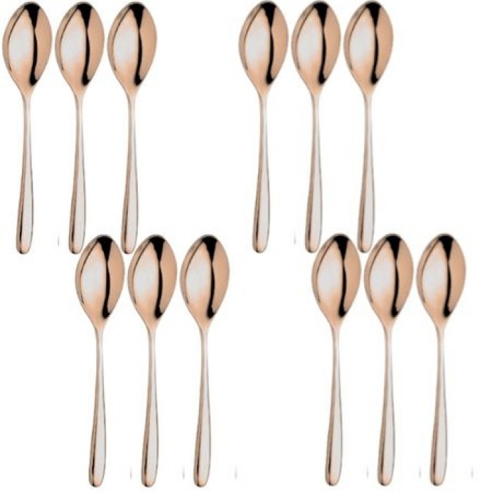 Set 12 linguri de masa otel inoxidabil 18, 10 INOXRIV NOVECENTO PINK GOLD MN0118230-3