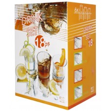 Set 18 pahare sticla QUADRATO MN011115