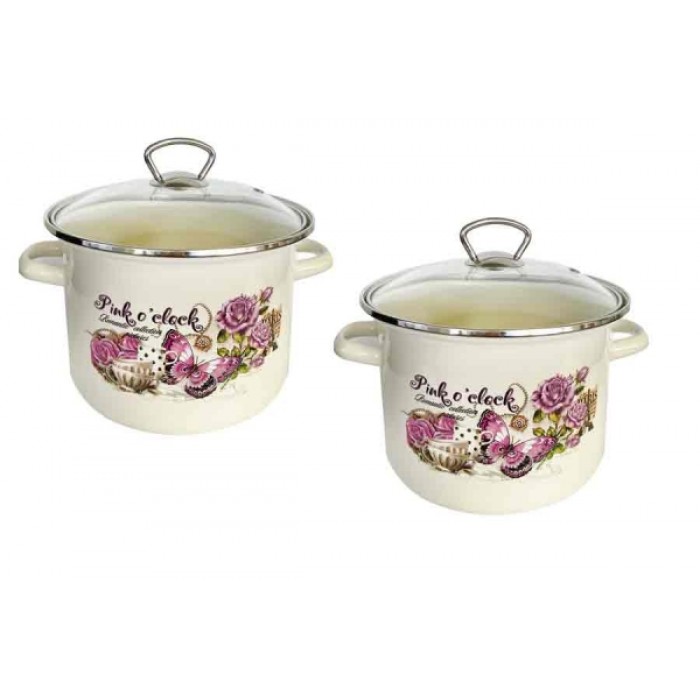 Set 2 oale cu capac sticla RAKI PINK OF TIME 3L, 5,5L B0129331-29354