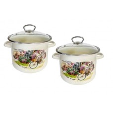 Set 2 oale cu capac sticla RAKI STREETS OF PARIS 3L, 5,5L B0129298-29299