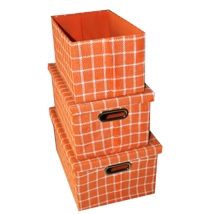 Set 3 cutii depozitare RAKI AXELES orange MN018856